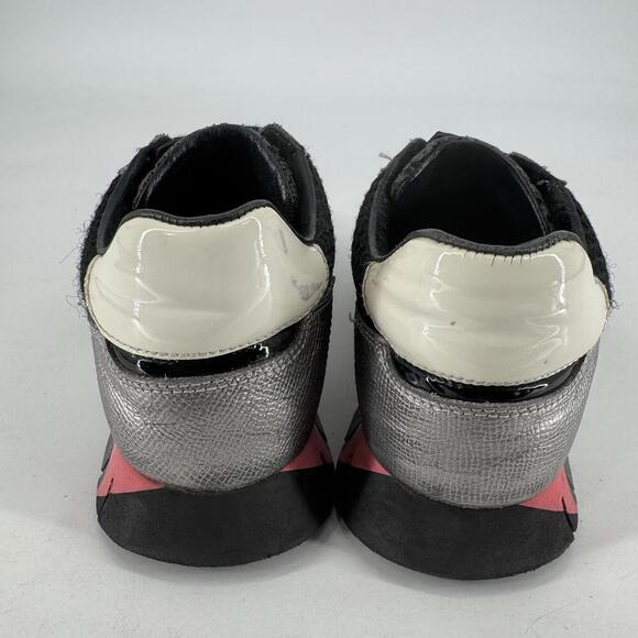 dolce & gabbana shoes 37.5 7.5 suede patchwork capri sneakers designer luxury - Picture 4 of 13